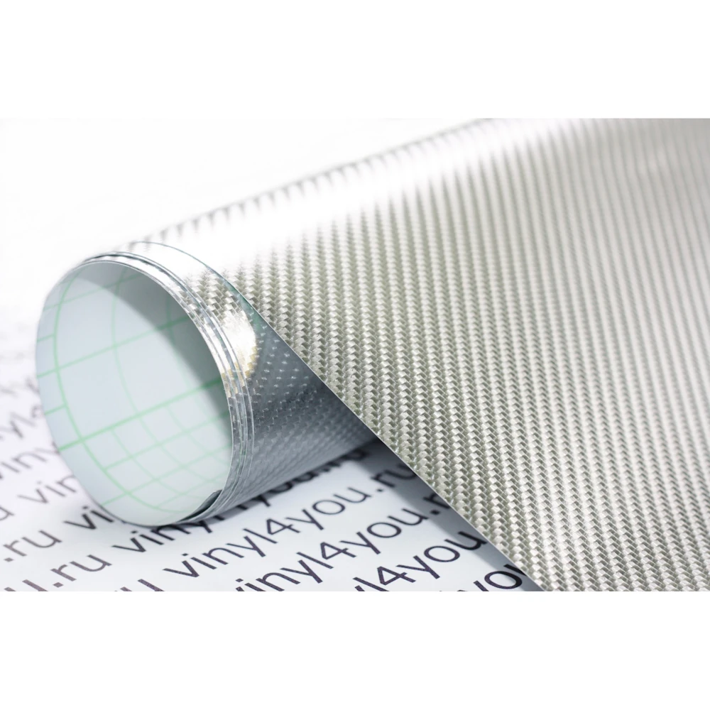 Пленка Карбон 4D хром серебро