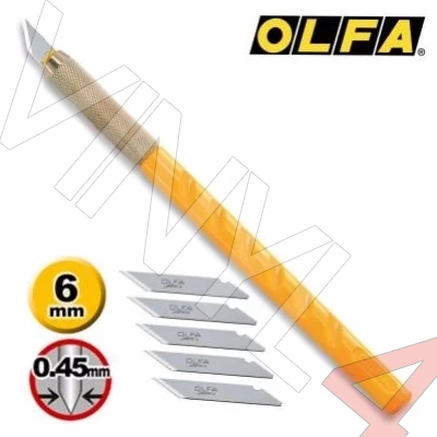 Нож с перовым лезвием Olfa AK1/5B