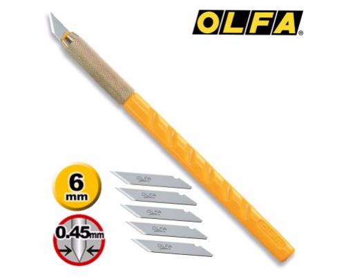 Нож с перовым лезвием Olfa AK1/5B