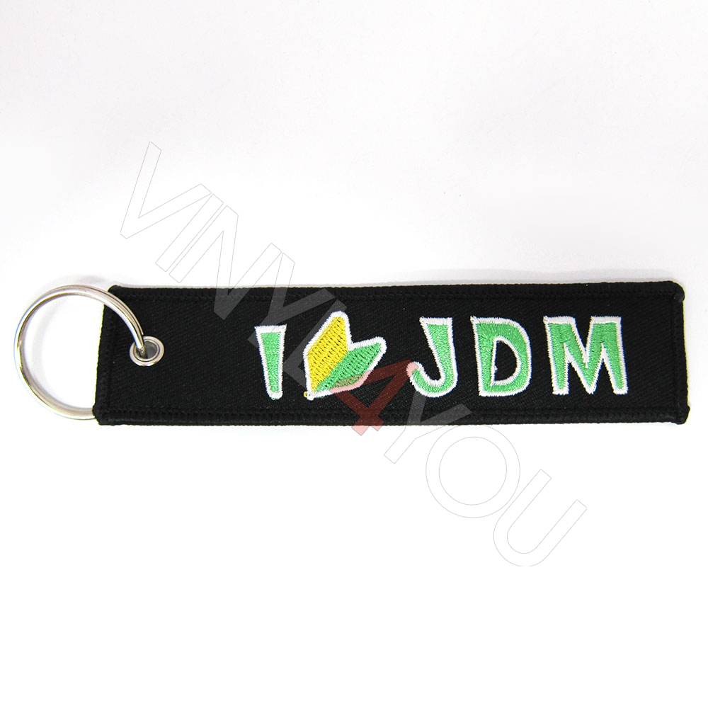 Брелок Текстильный черно-зеленый JDM