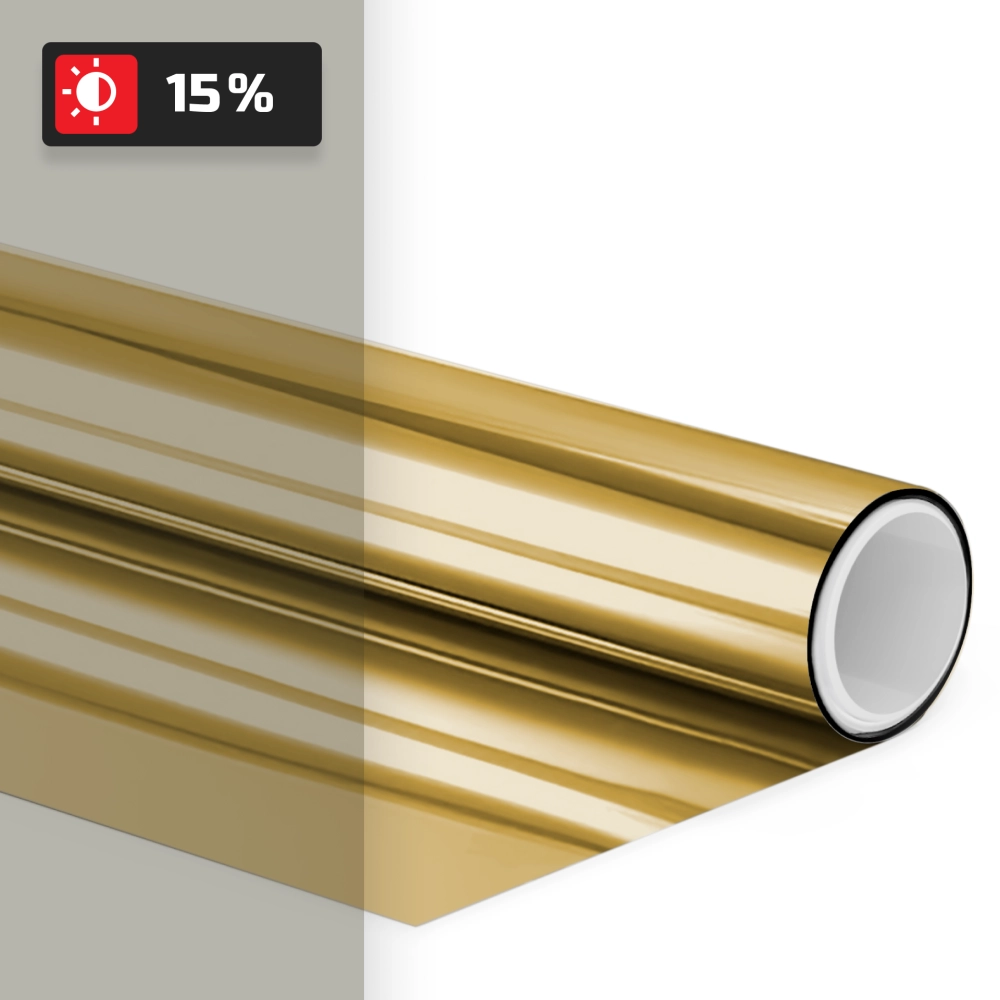 Зеркальная тонировочная пленка SHG SILVER/GOLD 15% Carbon